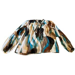 Worthington Asymmetrical Print Top Size XL